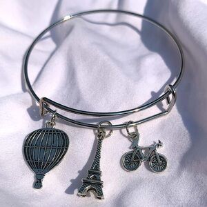 Brand New! Handmade! Adjustable Charm Bangle Bracelet!